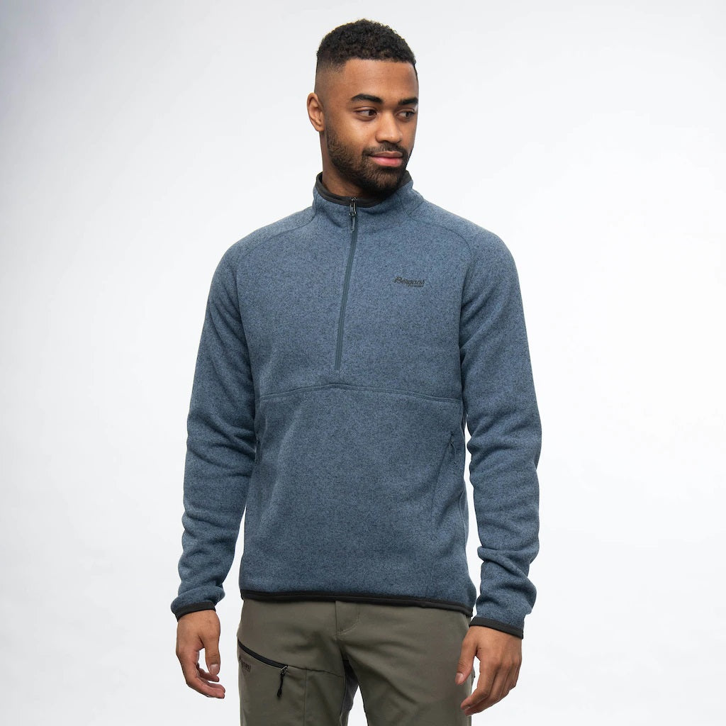 Bergans Kamphaug Knitted Half Zip Orion Blue