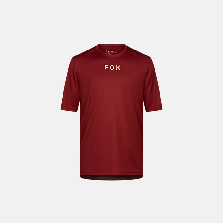 Fox Ranger SS Jersey Wordmark Rostbrun
