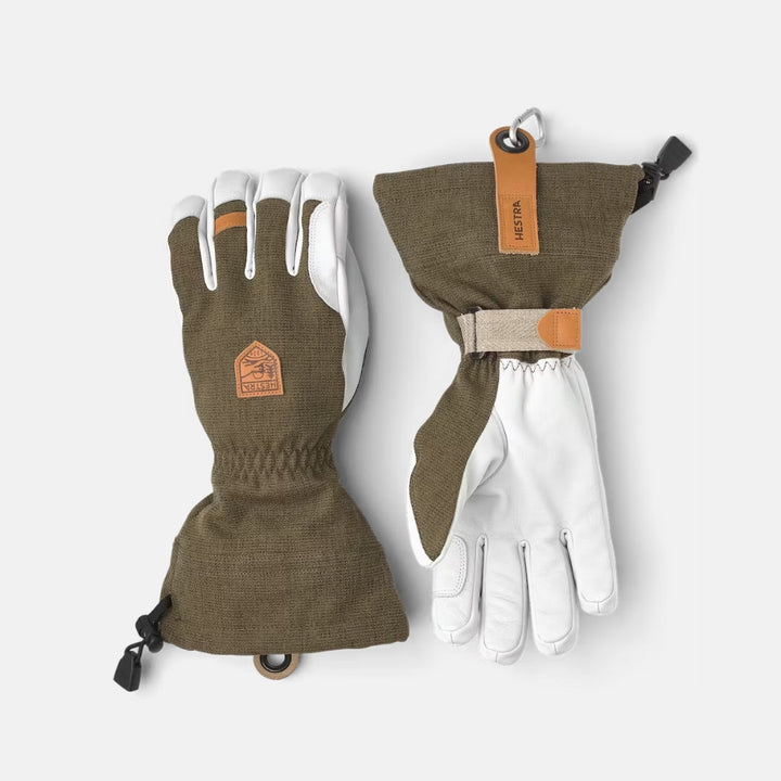 Hestra Army Leather Patrol Gauntlet 5-finger Olive