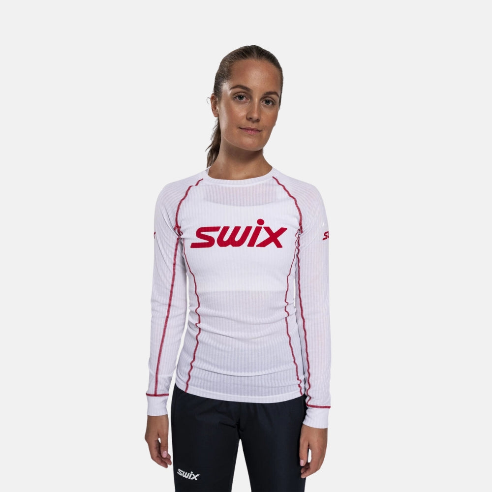 Swix RaceX Classic Long Sleeve W Bright White/Swix Red