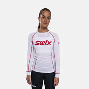 Swix RaceX Classic Long Sleeve W Bright White/Swix Red