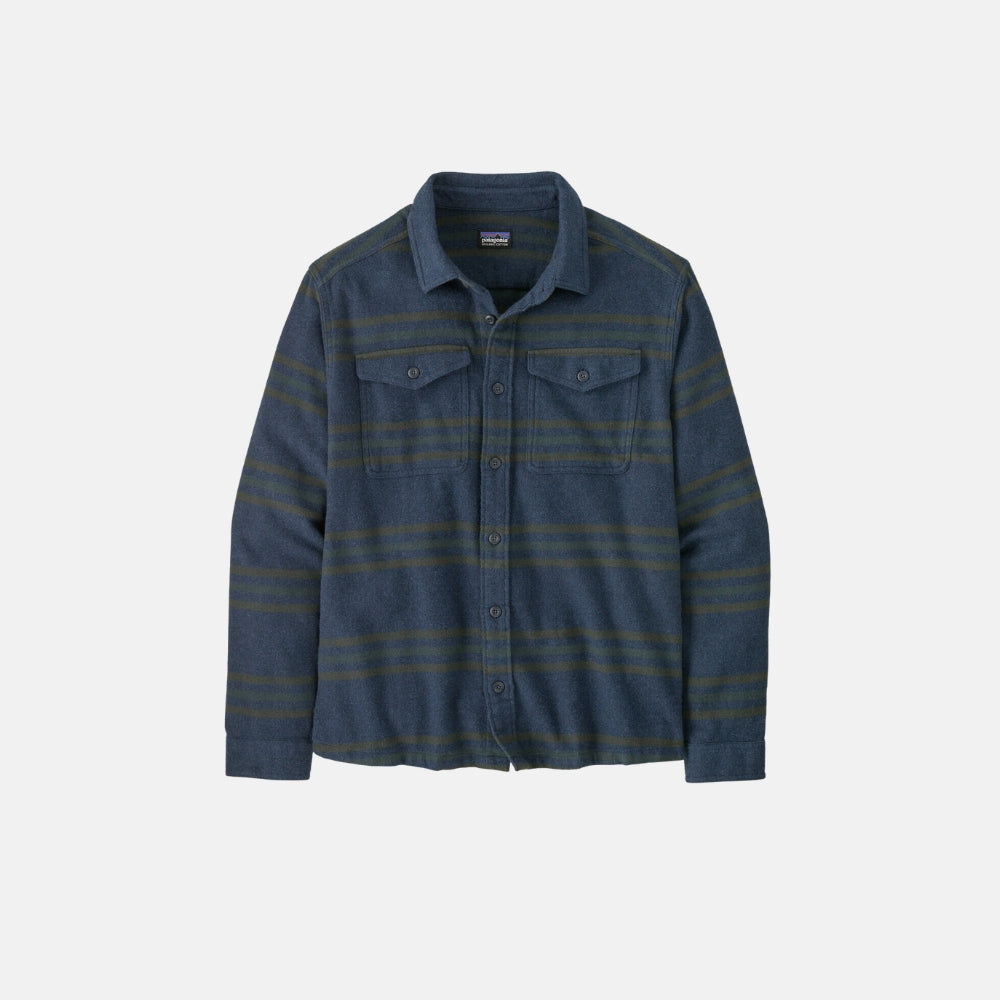 Patagonia M Fjord Flannel Shirt Smolder Blue