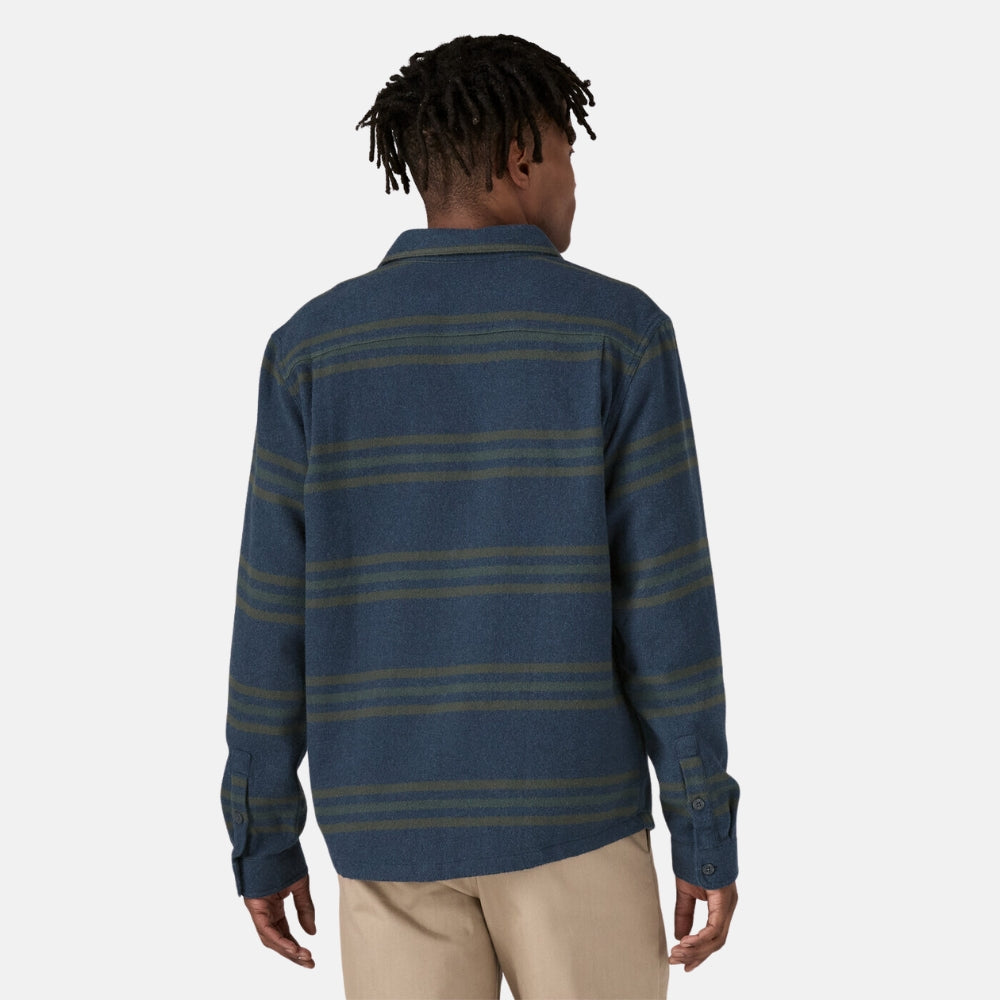 Patagonia M Fjord Flannel Shirt Smolder Blue