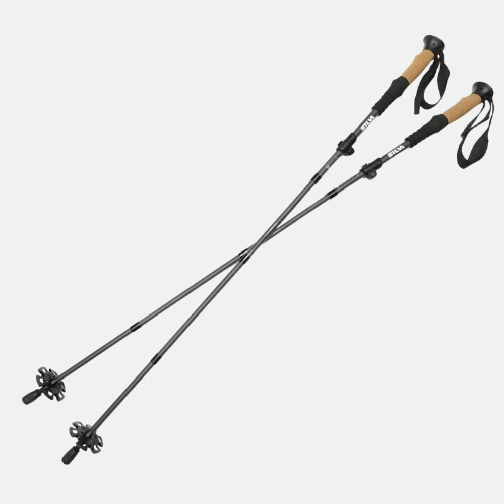 Silva Trekking Poles Aluminum Z-Fold Grey