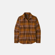 Women's Fjord Flannel Shirt Happy Camper: Shelter Brown