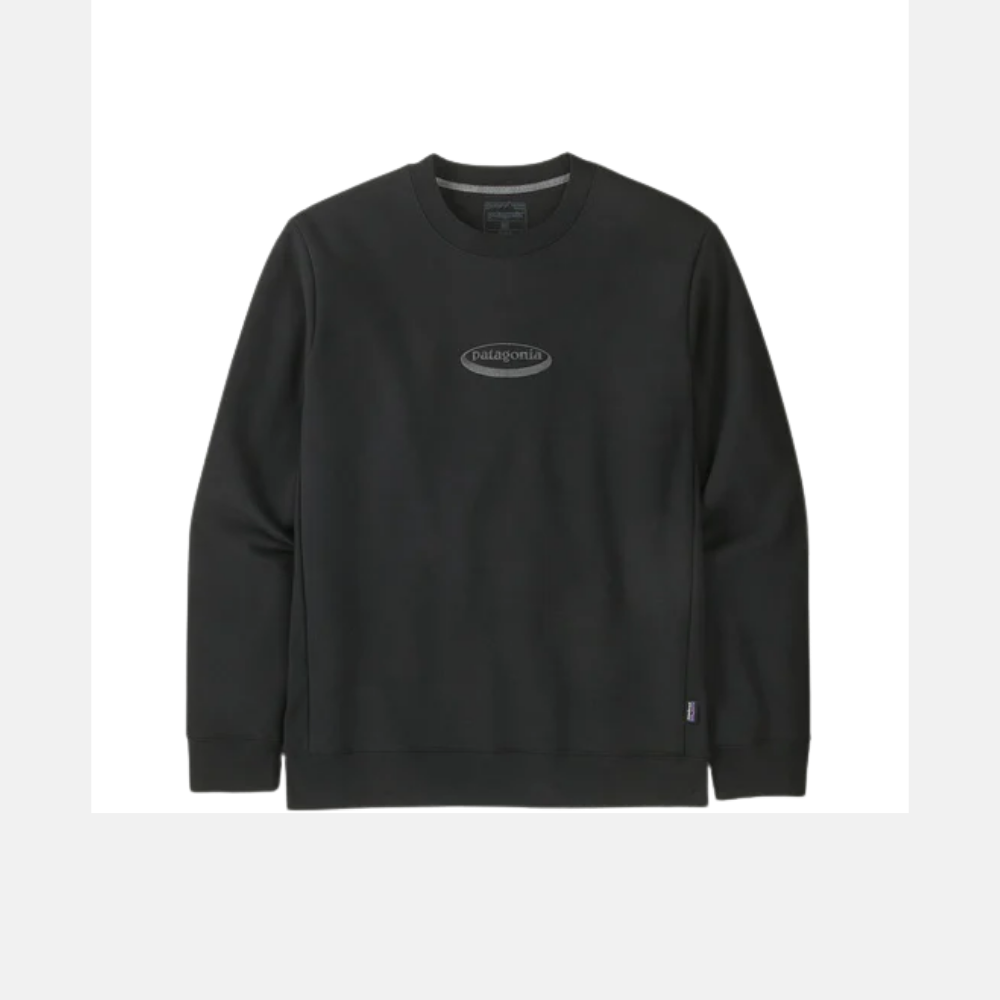 Patagonia M 95 Oval Logo Uprisal Crew Sweatshirt Black