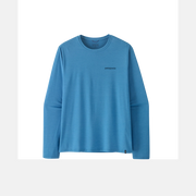 Patagonia M L/S Cap Cool Daily Shirt - Boardshort Logo Shore Blue