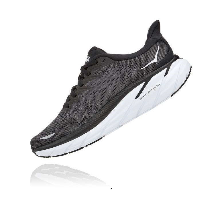Hoka W Clifton 8 Wide Black/White