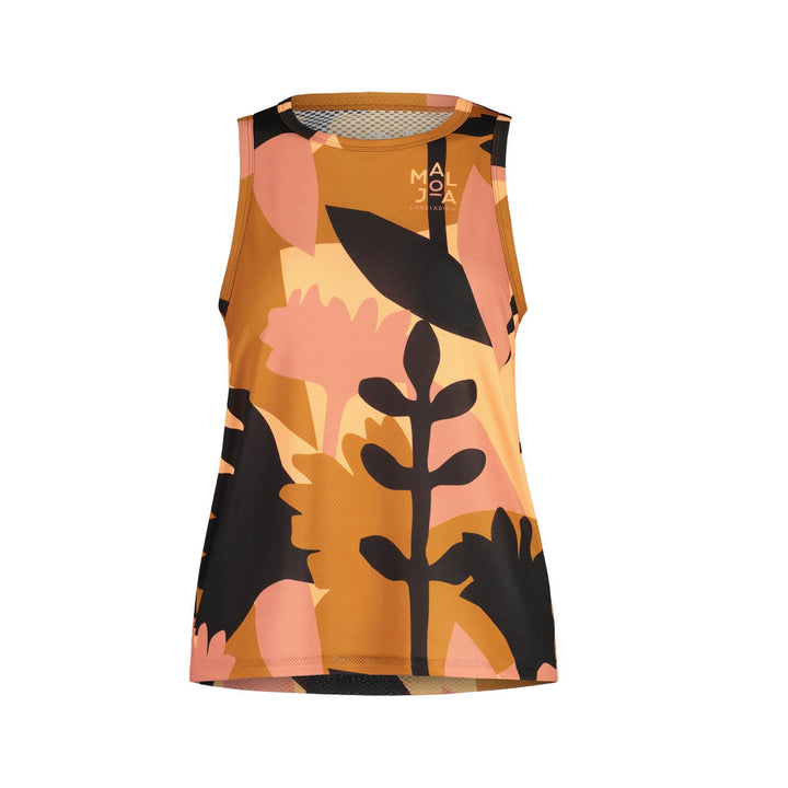 Maloja HolzrieseM. Trail Running Tank Honey Pastel Leaves