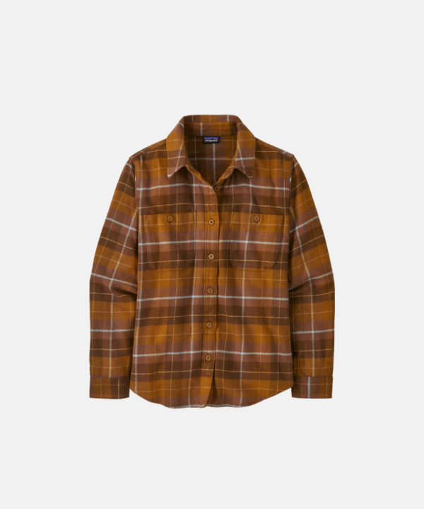 Women's Fjord Flannel Shirt Happy Camper: Shelter Brown