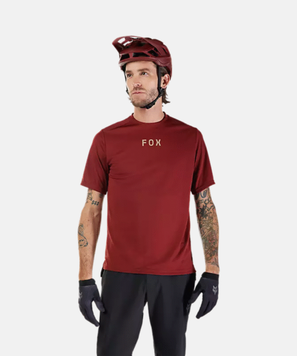 Fox Ranger SS Jersey Wordmark Rostbrun